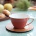 画像1: Toyotoki　東洋陶器　ティーカップ＆プライウッドソーサー　ピンク　カスタム品(や5882） (1)