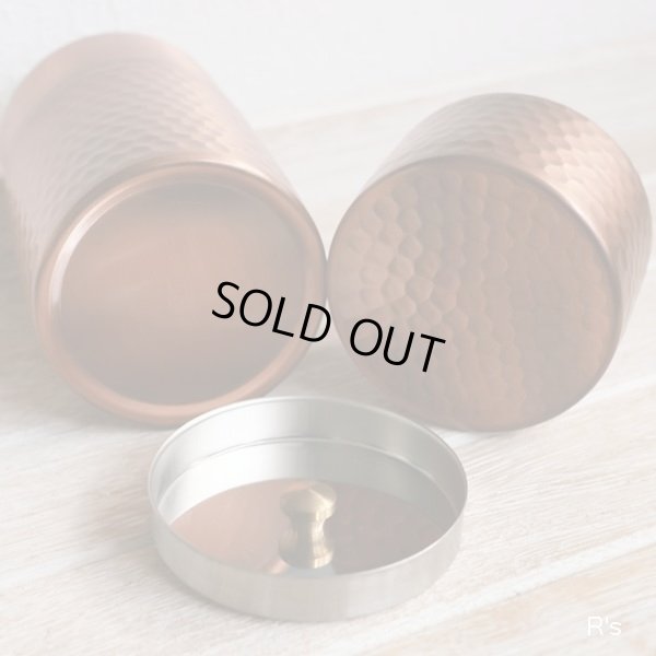 画像5: 純銅　茶筒　鎚起銅器　未使用品 （し5905）