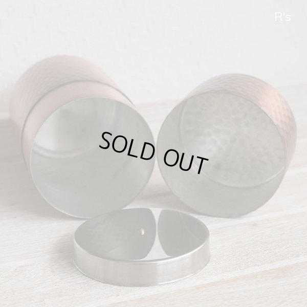 画像4: 純銅　茶筒　鎚起銅器　未使用品 （し5905）