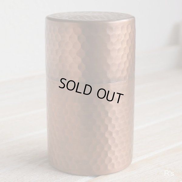 画像2: 純銅　茶筒　鎚起銅器　未使用品 （し5905）