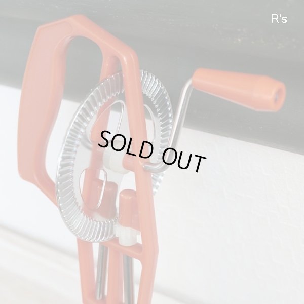 画像3: レトロ　エッグビーター　卵かくはん器　オレンジ　未使用品（店5936）