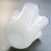 画像5: レトロ　ガラス　フラワーベース/花瓶　ウェーブ　ホワイト　ユーズド品 （店5948） (5)