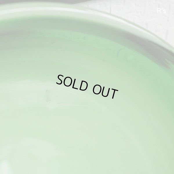 画像4: レトロ　ガラスプレート　盛皿　グリーン　ユーズド品 （D4103）