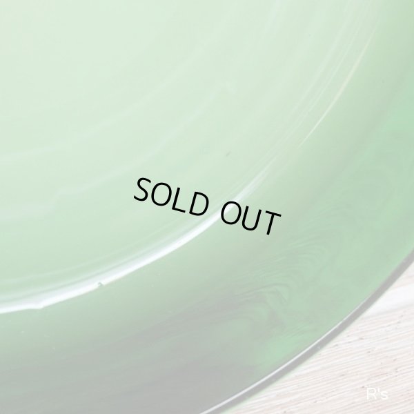 画像5: レトロ　ガラスプレート　盛皿　グリーン　ユーズド品 （D4103）