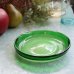 画像1: レトロ　ガラスプレート　盛皿　グリーン　ユーズド品 （D4103） (1)