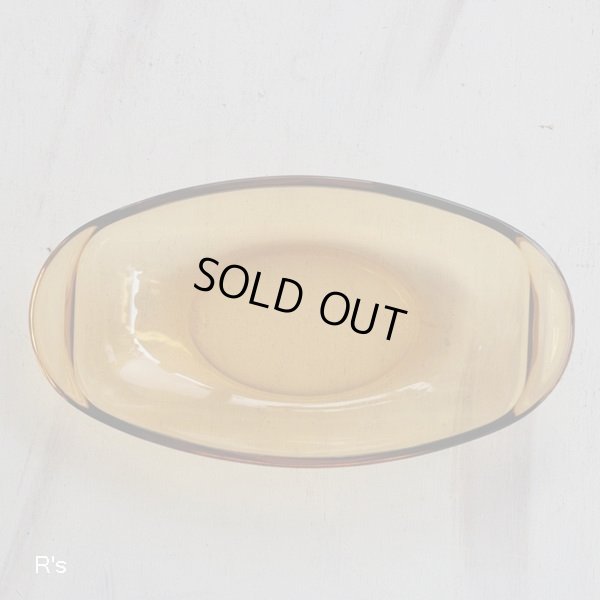 画像4: フランス　VERECO　ベレコ　ガラス　オーバルボウル　グラタン皿　アンバー　未使用品 (NN1644)