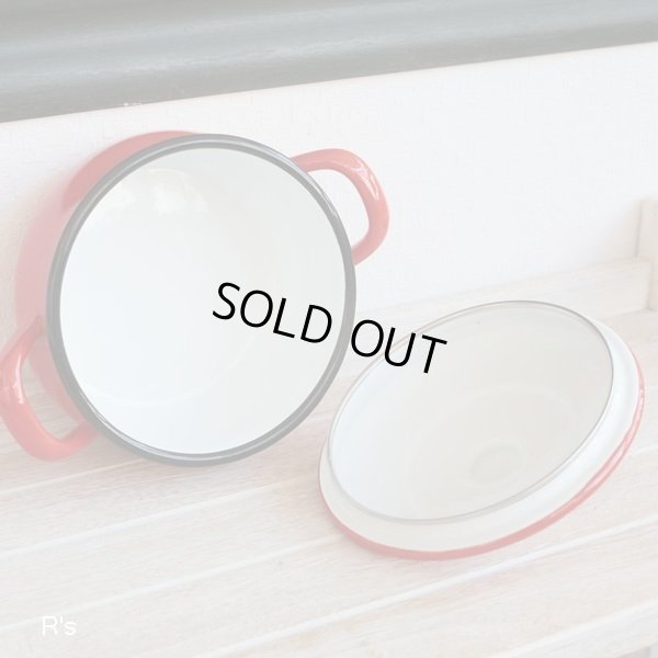 画像4: ｄｗ　デコラウェア　ホーロー両手鍋　15ｃｍ　赤　未使用品(KK2500)