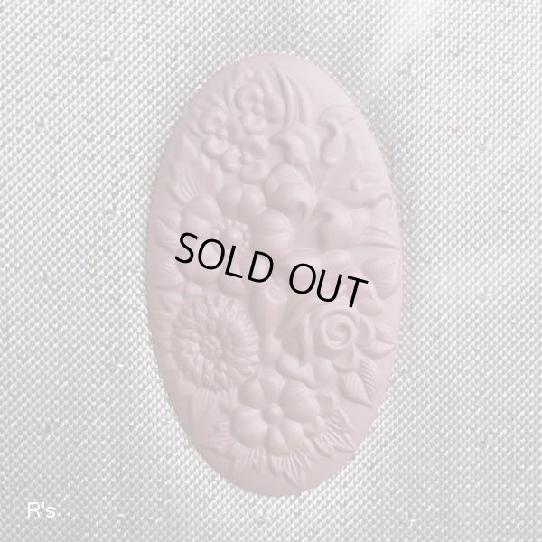 画像3: POLA　ポーラ化粧品　レトロ　手鏡　ピンクの花のレリーフ　未使用品(LL2684)