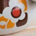 画像4: レトロ　サンコーウェア ホーロー両手鍋　18ｃｍ　ブラウン系　花柄　未使用品(LL2298)