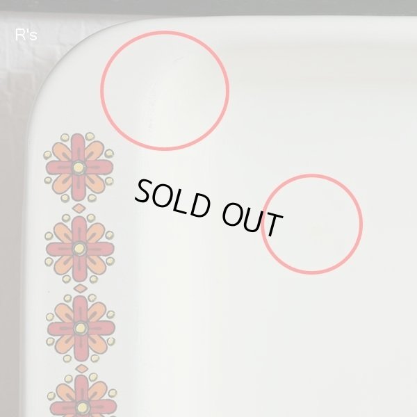 画像5: ヤマヒロ　レトロ　ホーローバット　花柄　中敷網付き　ユーズド美品(Q3093)