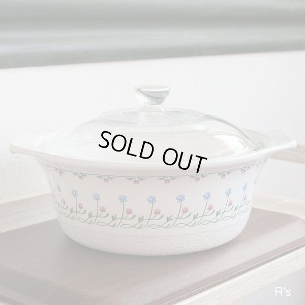 画像2: MIKASA　ミカサ　ガラス両手鍋　FIRE＆ICE　AA002　Bali　Hai　花柄　未使用品(EE4238)