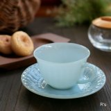 フランス　arcopal　ミスタードーナツ　カップ＆ソーサー　ブルー　未使用品