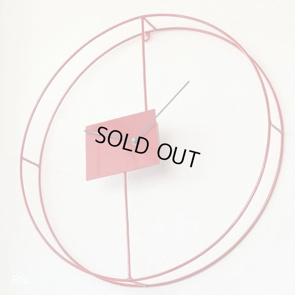 画像2: イタリア　Diamantini&Domeniconi　フレームクロック　掛け時計　赤　ユーズド美品（店407）