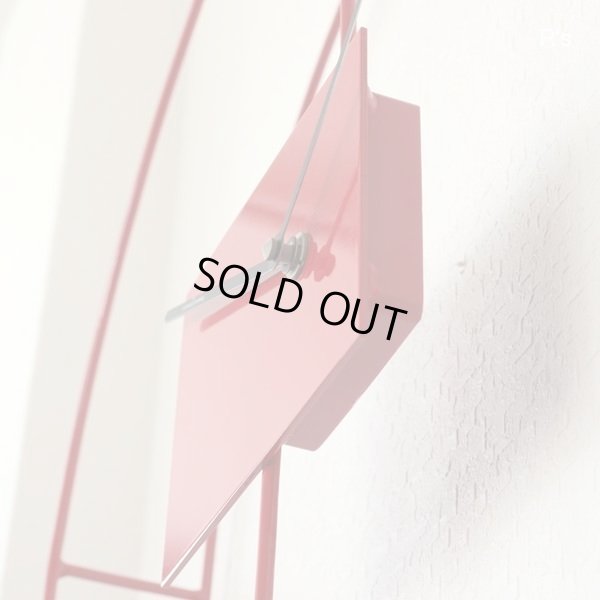 画像3: イタリア　Diamantini&Domeniconi　フレームクロック　掛け時計　赤　ユーズド美品（店407）