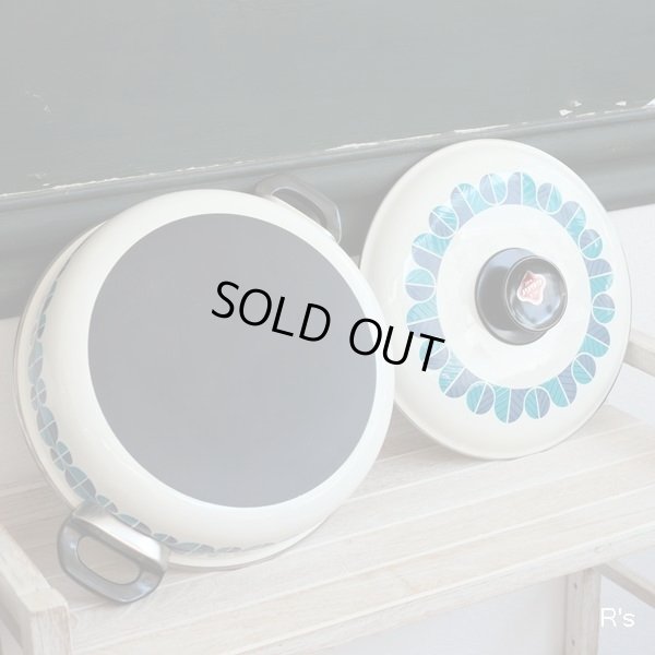 画像7: ノリタケ　Better Living　ホーロー両手平鍋　3.5L　JOY　ブルー柄　未使用品（チ2815）