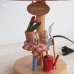 画像5: イシグロ　木製スタンドライト　ムードランプ　GARDEN　タータンチェック　赤　ユーズド品（店737）