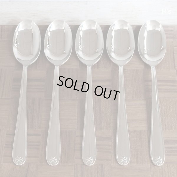 画像2: LUCKYWOOD　ラッキーウッド　18-10ステンレス　カレースプーン　5本セット　未使用品　箱付き（A5131）