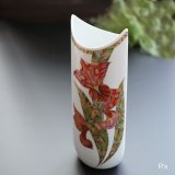 ドイツ　KAISER　カイザー　フラワーベース　花瓶　Fantasia　花柄　ユーズド美品（店3803）