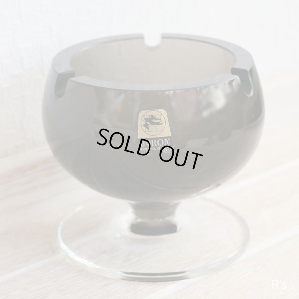 画像2: HIROTA　GLASS　廣田硝子　BYRON　ガラス灰皿　チャコールグレー　未使用品(X2937)