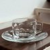 画像2: フランス　arcoroc　アルコロック　ヴィンテージ　ガラスカップ＆ソーサー　小　未使用品（キ1261）
