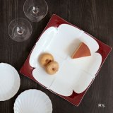 香蘭社　オードブル皿　26ｃｍ　角大皿　未使用品（ぬ1498）