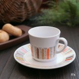 ノリタケ　PROGRESSION　マルディグラ　9019　コーヒーカップ＆ソーサー　小　未使用品（UU433）