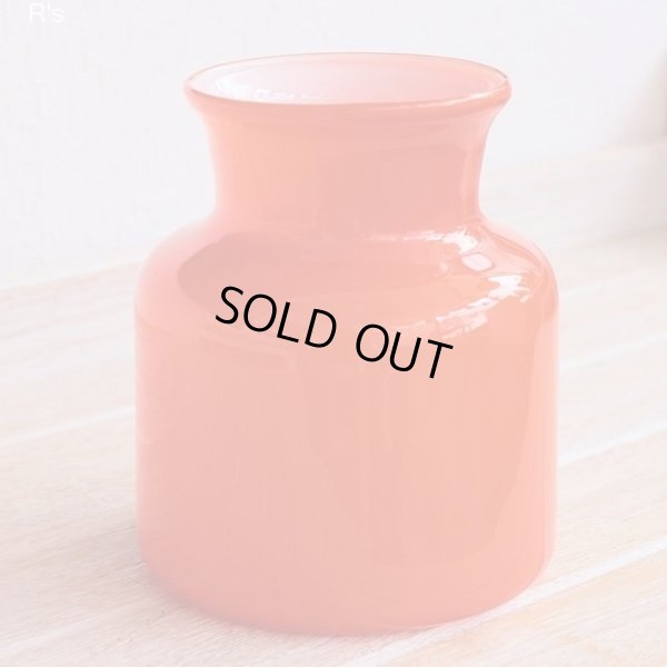 画像4: ADAM＆EVE　アダム＆イブ　たち吉　レトロ　ガラスフラワーベース　オレンジ　ユーズド品(店2585）