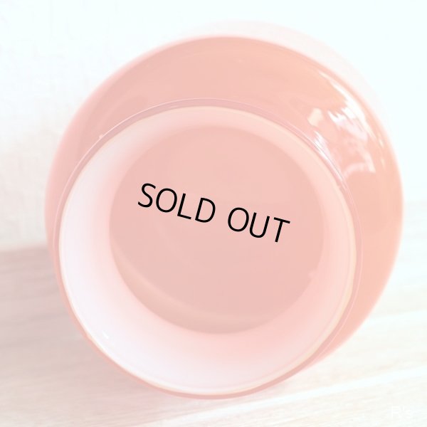 画像5: ADAM＆EVE　アダム＆イブ　たち吉　レトロ　ガラスフラワーベース　オレンジ　ユーズド品(店2585）