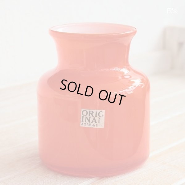 画像2: ADAM＆EVE　アダム＆イブ　たち吉　レトロ　ガラスフラワーベース　オレンジ　ユーズド品(店2585）