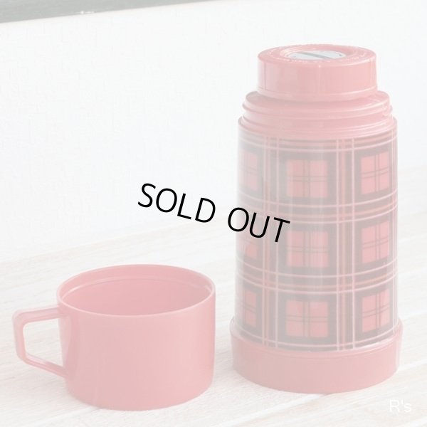 画像3: Aladdin　アラジン　コンパクト水筒　魔法瓶　タータンチェック　赤　ユーズド品（イ2818）