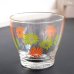 画像2: レトロ　ガラスカップ　グラス　花柄　オレンジ＆グリーン　未使用品（ミ2114）