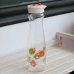 画像4: レトロ　ガラスウォーターピッチャー　クールポット　花柄　オレンジ　未使用品（イ1943）