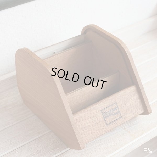 画像5: U.S.A.　Shaklee　木製　蛇腹開閉式小物入れ　カードケース　ヴィンテージ品（店2293）