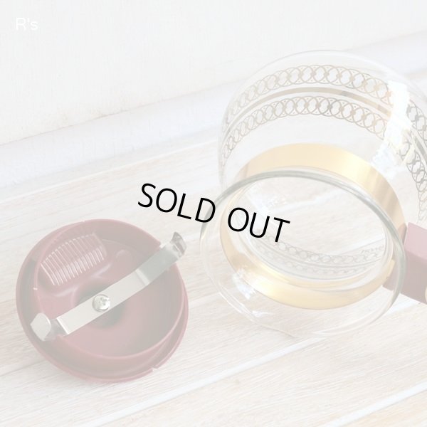 画像7: HOYA　by　ハリオ　耐熱ガラス製きゅうす　緑茶・紅茶用　ガラスティーポット　幾何学丸柄　未使用品（い1303）