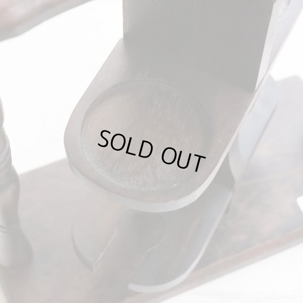 画像4: レトロ　木製　回転式グラススタンド　ウイスキーグラス2客＆ワイングラス2客セット　展示品(g5319)