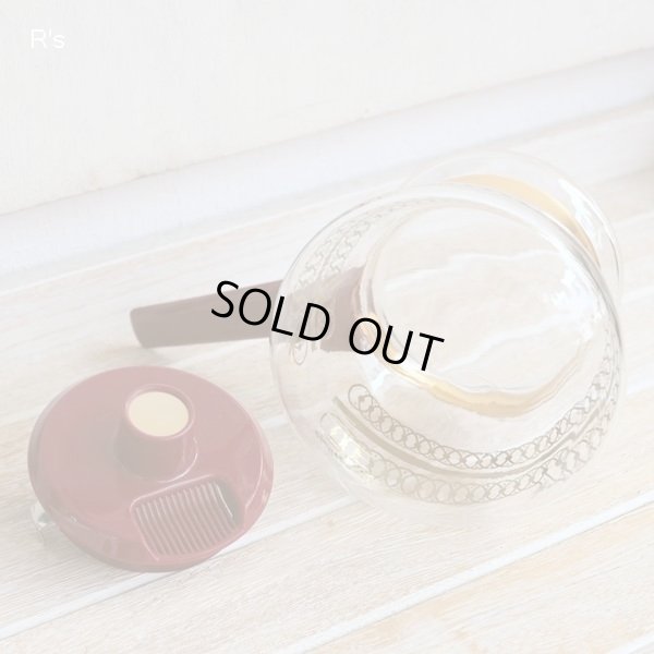 画像8: HOYA　by　ハリオ　耐熱ガラス製きゅうす　緑茶・紅茶用　ガラスティーポット　幾何学丸柄　未使用品（い1303）