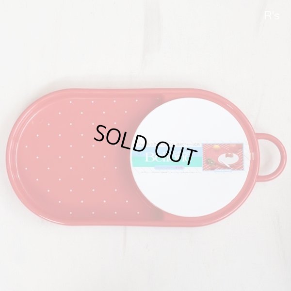 画像2: Bellone　フルーツまな板　カッティングボード　赤地に白い水玉　未使用品(メ728）