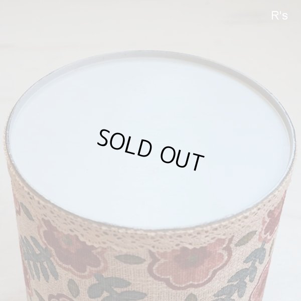 画像6: レトロ　麻布巻き　花柄ダストボックス　ユーズド品（店1155）