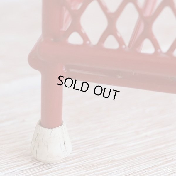 画像6: レトロ　スチール3段ラック　赤　ユーズド品（店1183）