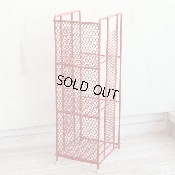 画像5: レトロ　スチール3段ラック　赤　ユーズド品（店1183）