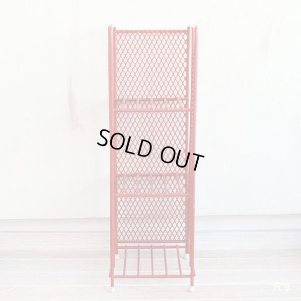 画像3: レトロ　スチール3段ラック　赤　ユーズド品（店1183）