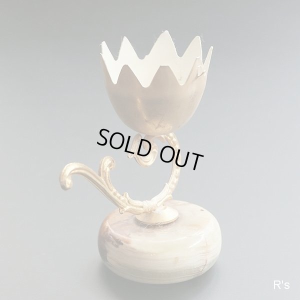 画像2: ヨーロピアン　オニキスベースのアンティーク風　小さなインテリア　ユーズド品（店4009）