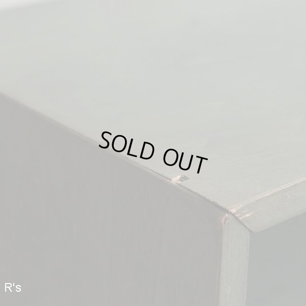 画像4: レトロ　木製　飾り棚　4段　コレクションキャビネット　グリーン　ユーズド品（店2250）