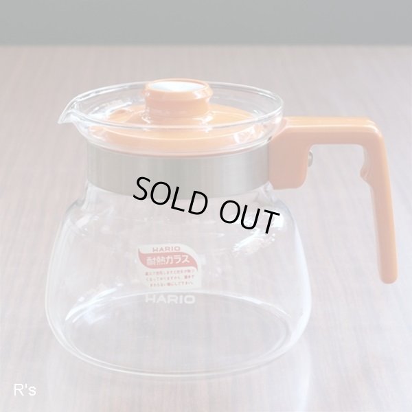 画像2: HARIO　ハリオ　耐熱ガラス　ティー・コーヒーポット　オレンジ　未使用品(Q1634)