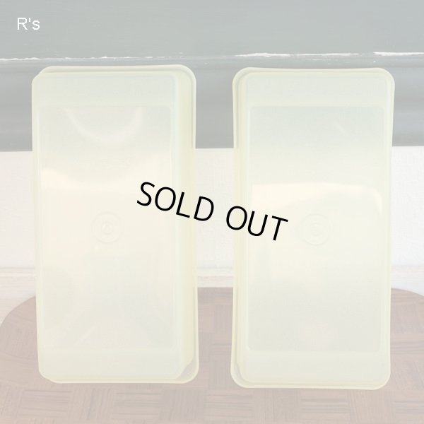 画像6: タッパーウェア　SSセット　大　長方形　角型保存容器2個セット　イエロー　未使用品　袋入り(VV4731)