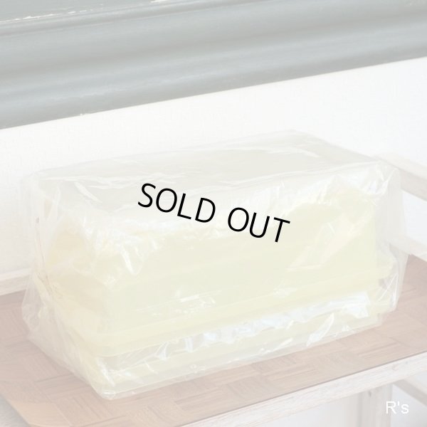 画像2: タッパーウェア　SSセット　大　長方形　角型保存容器2個セット　イエロー　未使用品　袋入り(VV4731)