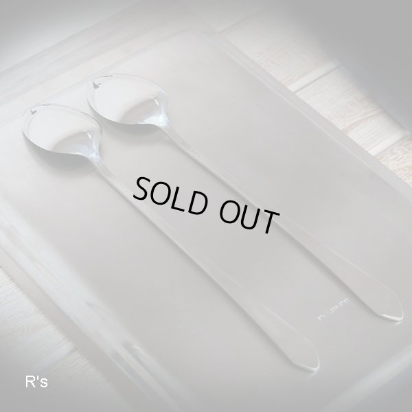 画像5: S.K.&CO.　レトロ　ステンレス　先割れスプーン　パフェスプーン　ペアセット　未使用品　袋入り（ヒ 2862）