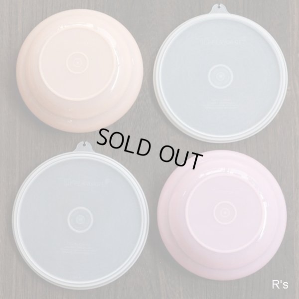 画像5: タッパーウェア　フラワーボール（大）ペアセット　蓋付きボウル2色セット　ユーズド品 (PP 4309)