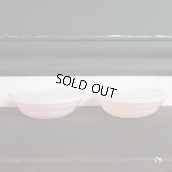 画像2: タッパーウェア　フラワーボール（大）ペアセット　蓋付きボウル2色セット　ユーズド品 (PP 4309)