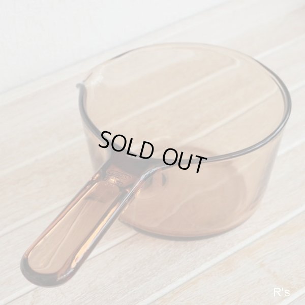 画像4: フランス　VISION　コーニング　ミルクパン　ガラス片手鍋　アンバー　未使用品（RR3184）